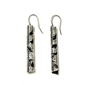 Sterling Silver Perforated Tube Earrings